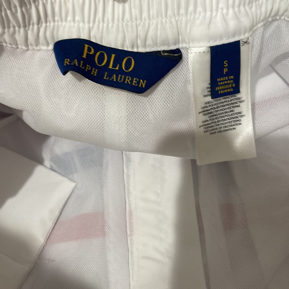 Polo Ralph Lauren Swim Trunks Mens Small Blue White Red Striped Board Shorts NWT - Picture 8 of 15